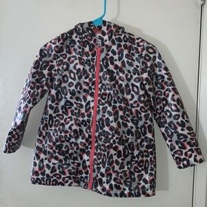 Gymboree Leopard Print Raincoat - Pink and Black